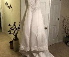 نام تجاری جدید-لباس شب عروسی خیره کننده (اندازه 8/10) حجاب