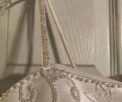 نام تجاری جدید-لباس شب عروسی خیره کننده (اندازه 8/10) حجاب