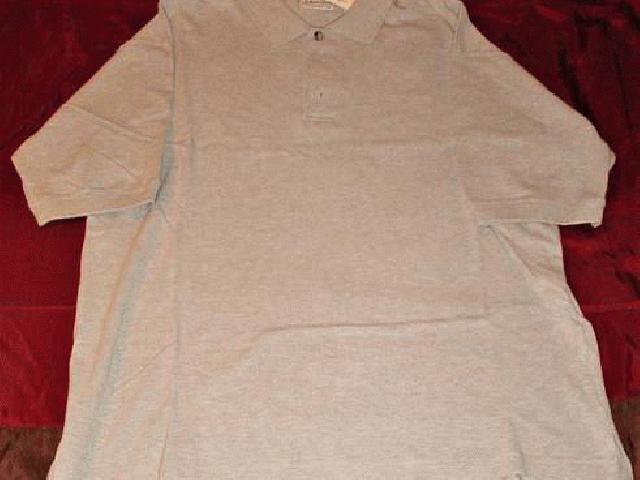 جانز خلیج کلاسیک خاکستری تی شرت یقه دار مردانه بزرگ 100% پنبه جدید!