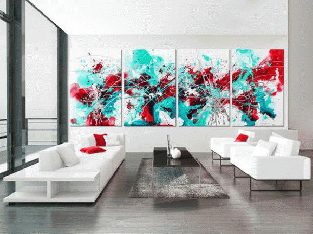 خیره کننده انتزاعی Paining با عنوان: مدرن چلپ چلوپ