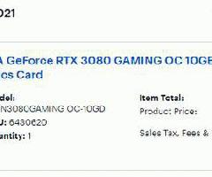 گیگابایت-NVIDIA GeForce RTX 3080 GAMING OC 10GB GDDR6X
