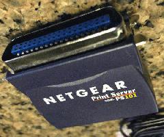 سرور چاپ Netgear PS101 با آداپتور برق Pwr-090-151 Dc