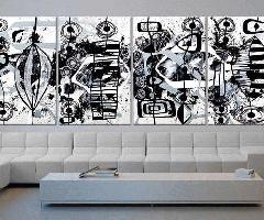 این هنر در خانه شما زیبا خواهد بود مدرن سیاه سفید خاکستری