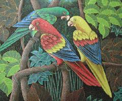 اصلی گرمسیری نقاشی رنگ و روغن پرنده
