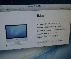 اپل iMac 20 اینچی هسته 2 اواز یا موسیقی دو 2.4 زود 2008 A1224