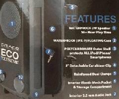 مورد بلندگو ضد آب برای پخش MP3