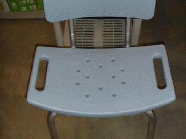 مدلاین حمام دوش صندلی با پشت ، ارتفاع قابل تنظیم ، با Microban