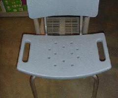 مدلاین حمام دوش صندلی با پشت ، ارتفاع قابل تنظیم ، با Microban