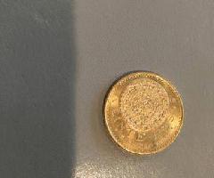 سکه طلا.  20 پزو سکه طلا سال 1959 (تقویم آزتک ها)