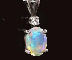 عقیق وجهی ، یاقوت کبود سفید، آویز استرلینگ با زنجیره استرلینگ