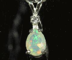 عقیق وجهی ، یاقوت کبود سفید، آویز استرلینگ با زنجیره استرلینگ