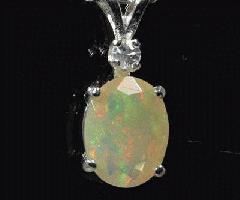 عقیق وجهی ، یاقوت کبود سفید، آویز استرلینگ با زنجیره استرلینگ