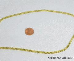 14k زرد طلا 3.8 MM طناب گردنبند زنجیره ای 30 اینچ