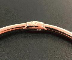 2.6 D X 4MM 14K دستبند دستبند ناخن طلا 9.9 G (گرم)