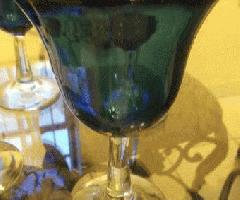  تخته سنگ شیشه ای شراب آبی