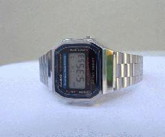 CASIO digital watch-Vintage - A168 A168-1WCR - جعبه جدید