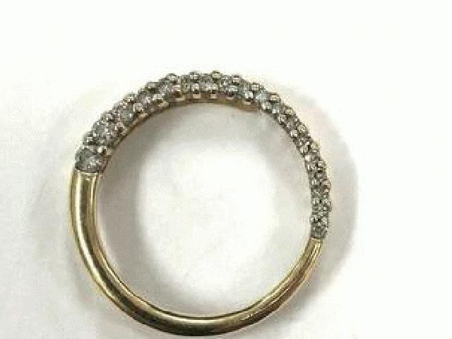 14K واقعی طلا 1.8 G (تقریبا) اندازه حلقه الماس 6 عشق یک سفر است