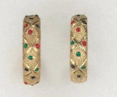 واقعی 14K طلا 22MM حلقه گوشواره 3.3 G (حدود)