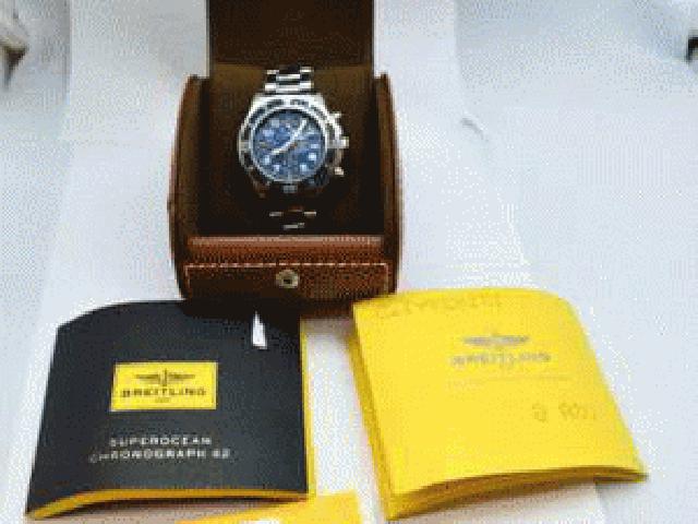 Breitling SuperOcean Chronograph آبی a13311 42mm ساعت اتوماتیک
