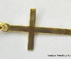 18k زرد طلا صلیب آویز 28.5 mm توسط 16.5 mm