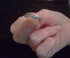 5 الماس 3 باند حلقه نقره استرلینگ