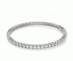  دستبند تنیس الماس 10 Cts 14k طلای سفید