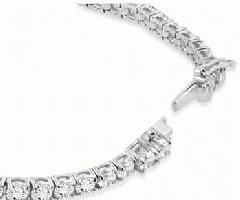  دستبند تنیس الماس 10 Cts 14k طلای سفید