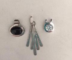 استرلینگ نقره ای قاب آویز، دستبند ، زنجیر، گوشواره، حلقه
