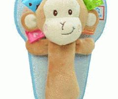 Sozzy Soft Baby ناز حیوانات اسباب بازی ملایم سر و صدا میمون