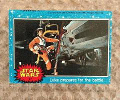 جنگ ستارگان گفتگوی کنر لوقا اسکای واکر X-بال کارت خلبان 1977 Miscut