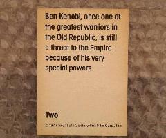 جنگ ستارگان گفتگوی واندر نان بن (کمربند ورزشی وان) کارت Kenobi 1977