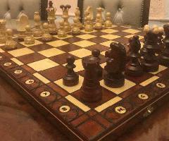 مجموعه شطرنج چوبی بزرگ