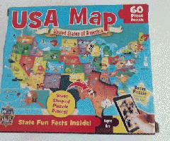 ایالات متحده آمریکا نقشه 60 قطعه پازل