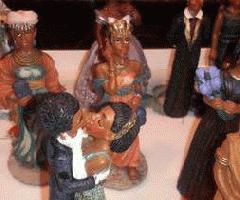  عروسک های سرامیکی عروسی سیاه