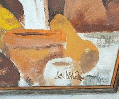 معتبر اصلی بزرگ امضا لی رینولدز نقاشی رنگ و روغن قاب 62 ایکس