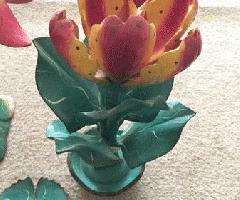  گل چوب رنگارنگ-دوباره سوار-صنایع دستی-آفتابگردان-مدرن-رنگارنگ