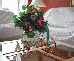 زیبا مزین فلزی دوچرخه زمینی برای گلدان گل